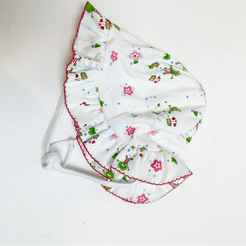 Kissy Kissy | Frog Print Pima Cotton Baby Bonnet Sun Hat NEW